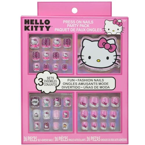 Hello Kitty PressOn Nails Party Pack  36 SelfAdhesive Nails